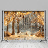 Lofaris Gauze Curtain Light Twinkling Christmas Backdrop